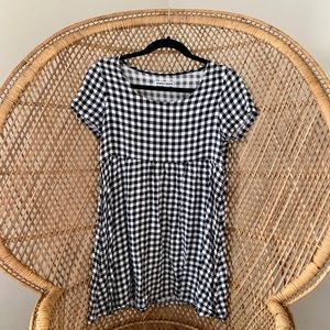 AMERICAN APPAREL b/w Gingham Babydoll Dress- XS/S